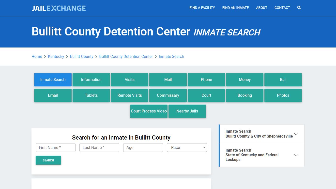 Bullitt County Detention Center Inmate Search - Jail Exchange